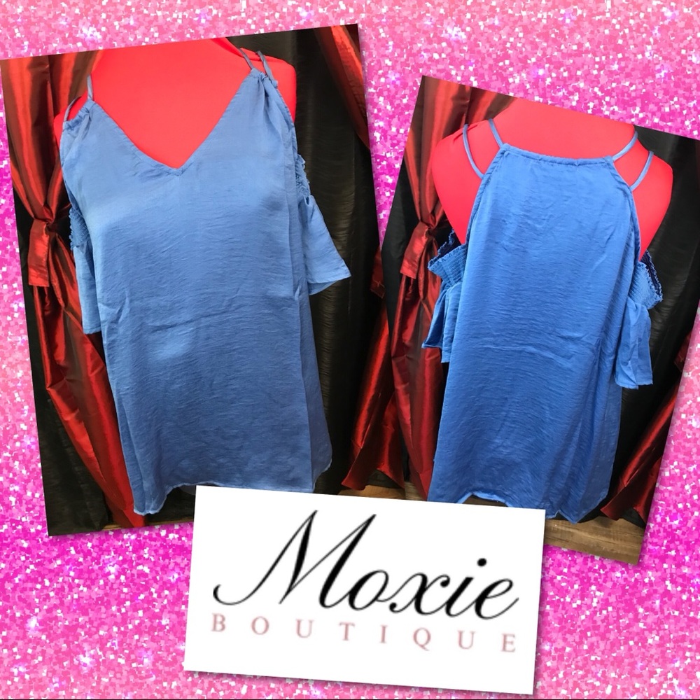 Cold Shoulder Silky Tunic